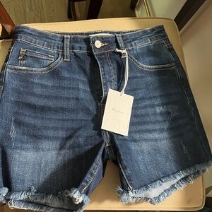 KanCan Dark Wash Jean Shorts